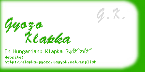 gyozo klapka business card